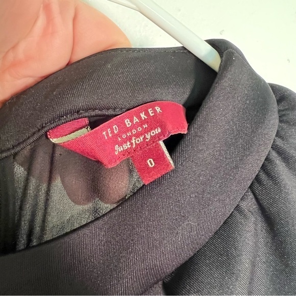 Ted Baker Kipp Dress Fit & Flare Black Scuba - Picture 10 of 12